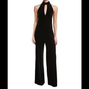 7 for all mankind Black Velvet Halter Jumpsuit